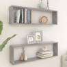 Wall Cube Shelf 2 pcs Concrete Grey 100x15x30 cm Engineered Wood Colour concrete grey Size 100 x 15 x 30 cm Quantity in Package 2 Number of Pieces 1 