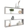 Stylish Wall Cube Shelf Set - Concrete Grey | HipoMarket