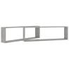 Stylish Wall Cube Shelf Set - Concrete Grey | HipoMarket