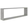 Stylish Wall Cube Shelf Set - Concrete Grey | HipoMarket