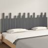 Wall Headboard Grey 204x3x80 cm - Solid Pine Wood | HipoMarket