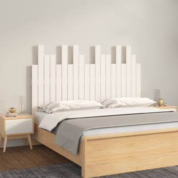 Elegant White Wall Headboard in Solid Pine - 127.5x3x80 cm