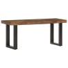 Bench 110 cm Solid Reclaimed Wood and Steel Colour brown Size 110 cm Material solid reclaimed wood 