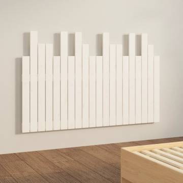 Elegant White Wall Headboard in Solid Pine - 127.5x3x80 cm