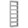 Stylish Book Cabinet/Room Divider - Concrete Grey 60x30x198 cm