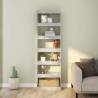 Stylish Book Cabinet/Room Divider - Concrete Grey 60x30x198 cm