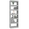 Stylish Book Cabinet/Room Divider - Concrete Grey 60x30x198 cm