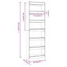 Stylish Book Cabinet/Room Divider - Concrete Grey 60x30x198 cm