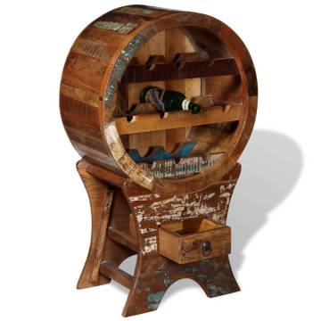 Vintage Wine Rack for 10 Bottles | Solid Reclaimed Wood