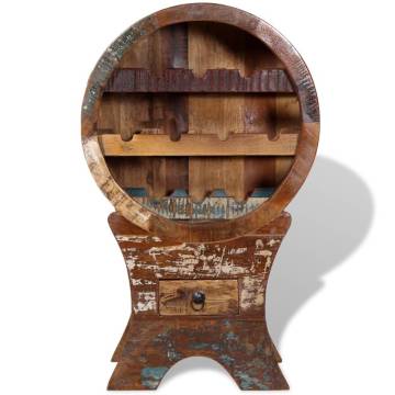 Vintage Wine Rack for 10 Bottles | Solid Reclaimed Wood