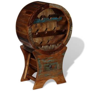 Vintage Wine Rack for 10 Bottles | Solid Reclaimed Wood