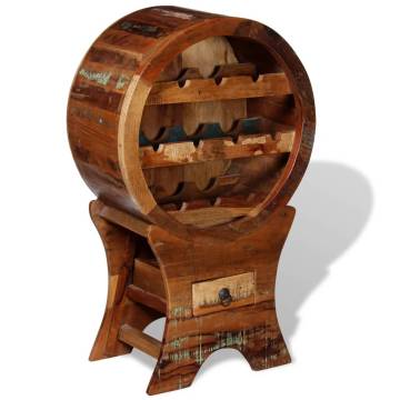 Vintage Wine Rack for 10 Bottles | Solid Reclaimed Wood