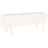 Garden Raised Bed White 101x30x38 cm - Solid Pine Wood