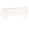 Garden Raised Bed White 101x30x38 cm - Solid Pine Wood