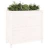 Garden Planter White 82.5x40x78 cm - Solid Pine Wood