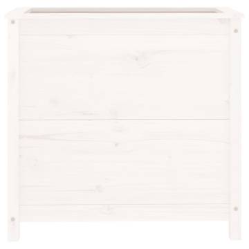 Garden Planter White 82.5x40x78 cm - Solid Pine Wood