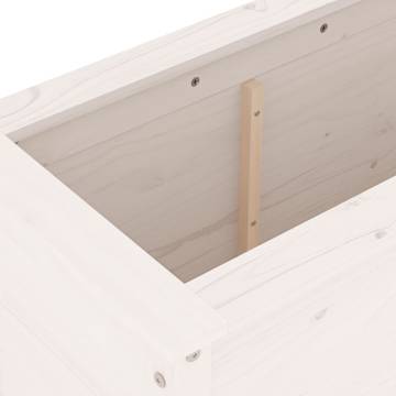 Garden Planter White 82.5x40x78 cm - Solid Pine Wood