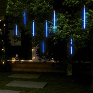 Meteor Lights 8 pcs - 30 cm Blue LED for Indoor/Outdoor Use