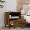 Elegant Smoked Oak Bedside Cabinet | Durable Engineered Wood