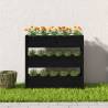 Planter Black 112x25x104.5 cm - Solid Wood Pine | HipoMarket