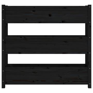 Planter Black 112x25x104.5 cm - Solid Wood Pine | HipoMarket