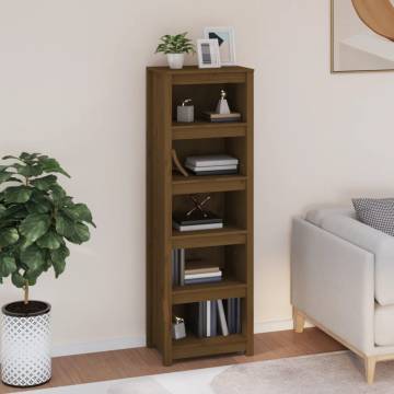 Book Cabinet Honey Brown - Solid Pine Wood 50x35x154 cm