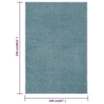 Elegant Blue Short Pile Rug 160x230 cm | Hipomarket