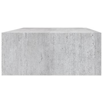 Wall-mounted Drawer Shelf - Concrete Grey MDF | HipoMarket