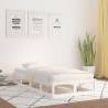 Bed Frame White 100x200 cm Solid Wood Colour white Size 100 x 200 cm 