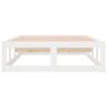 White Solid Wood Bed Frame 100x200 cm - Modern Design