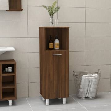 Stylish Brown Oak Bathroom Cabinet - 30x30x95 cm | Hipomarket