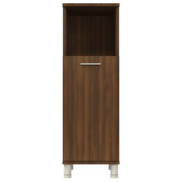 Stylish Brown Oak Bathroom Cabinet - 30x30x95 cm | Hipomarket