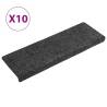 Stair Mats 10 pcs Grey 65x21x4 cm - Non-Slip & Comfortable