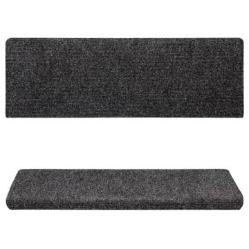 Stair Mats 10 pcs Grey 65x21x4 cm - Non-Slip & Comfortable