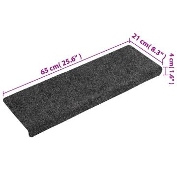 Stair Mats 10 pcs Grey 65x21x4 cm - Non-Slip & Comfortable