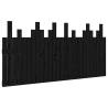 Elegant Black Wall Headboard - Solid Pine 166x3x80 cm