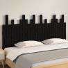 Elegant Black Wall Headboard - Solid Pine 166x3x80 cm