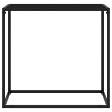 Modern Black Console Table - 80x35x75 cm Tempered Glass