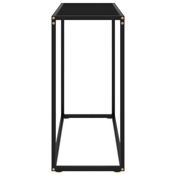 Modern Black Console Table - 80x35x75 cm Tempered Glass