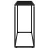 Modern Black Console Table - 80x35x75 cm Tempered Glass