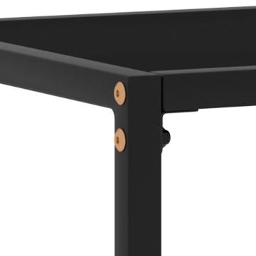 Modern Black Console Table - 80x35x75 cm Tempered Glass