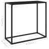 Modern Black Console Table - 80x35x75 cm Tempered Glass