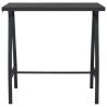 Stylish Black Garden Bar Table | 110x60 cm Tempered Glass