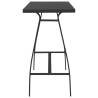 Stylish Black Garden Bar Table | 110x60 cm Tempered Glass