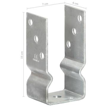 Fence Anchors Set - 6 pcs Galvanised Steel | Hipomarket