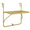 Stylish Gold Balcony Table 60x40 cm | Space-saving Design