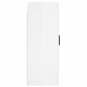 Wall Mounted Cabinet High Gloss White - Stylish Storage Solution