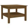 Stylish Honey Brown Solid Wood Coffee Table - 55x55x40 cm