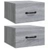 Wall-mounted Bedside Cabinets - Grey Sonoma | Hipomarket UK