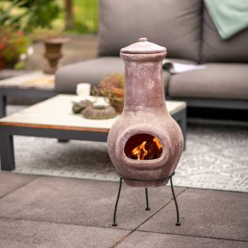 RedFire Salamanca Dark Red Fireplace - Stylish Patio Centerpiece